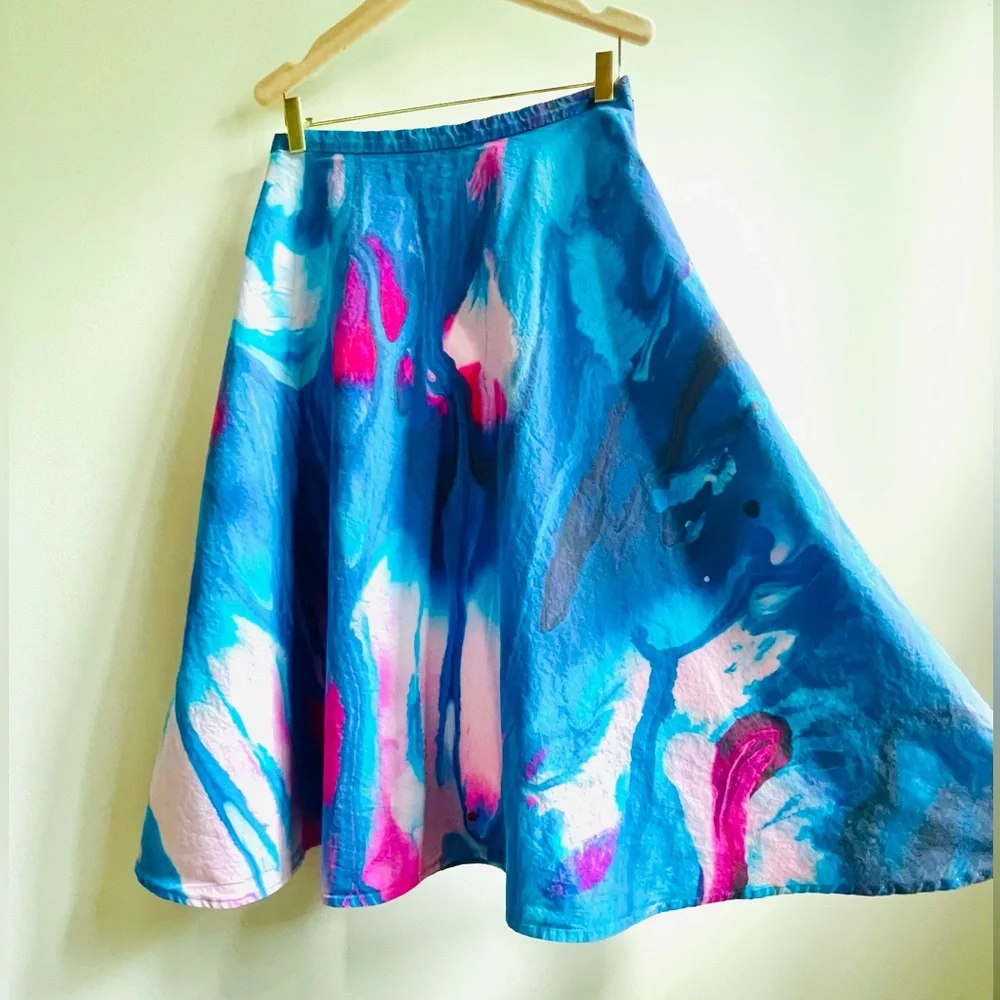 One Of A Kind Custom Print Artisan Designed Skirt